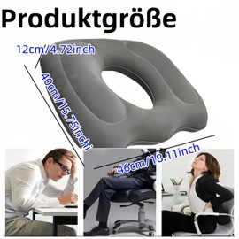 Beautiful Butt Cushion Seat Cushion Orthopaedic Doughnut Cushion Inflatable Seat Cushion Seat Cushion Inflatable Coccyx Seat Cushion Bedsores Seat Cushion Hemorrhoids Seat Ring Haemorrhoids - Grey