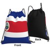 GDUUASB Cute Costa Rica Flag Drawstring Backpack Gym String Bag