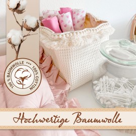 ZOLLNER Set of 2 Muslin Burp Cloths in 120 x 120 cm Made of Cotton - Soft and Skin-Friendly Muslin Cloths in Pink - with Gift Box - Washable up to 60 °C - Oeko Tex® Certified