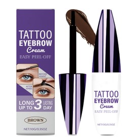 AmiCera Tattoo Eyebrow Gel Easy Peel Off, Brown Brow Tint Gel, Semi Permanent Eye Brow Dye, Waterproof Anti Smudge, Last Up to 3 Days, Eyebrow Tattoo Peel Off, Brown