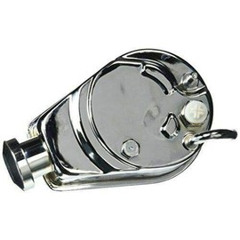 BBC SBC Chevy Chrome Saginaw Style Power Steering Pump w/Double Groove Pulley