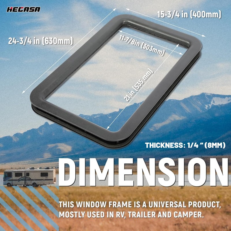 HECASA 12" x 21" Entrance Door Window Frame For RV