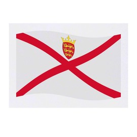 'Jersey Flag' Temporary Tattoo - Water Resistant, Skin-Safe, Non-Toxic Transfer (TO00068759)