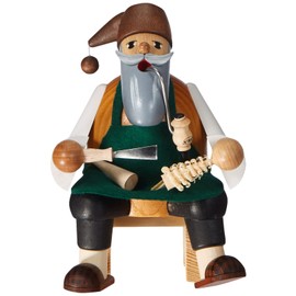 KWO Sapling Carver Smoking Men Incense Holder, 15 cm, Wood, Multicolour, One Size