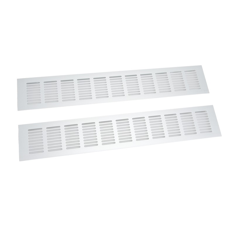 2 Pcs Air Vent Ventilation Grille Aluminium Alloy Rectangular Vent