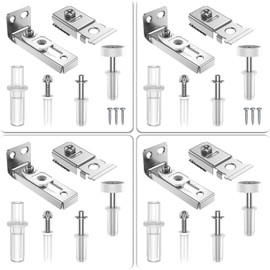 BUDONI 4 Pack Bifold Door Hardware Repair Kit – Closet Folding Door Pivot & Guide Replacement for 7/8"–1" Track