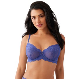 Wacoal Women's Vivid Attraction Unlined Mid Coverage Underwire Bra, 851384, Skipper Blue