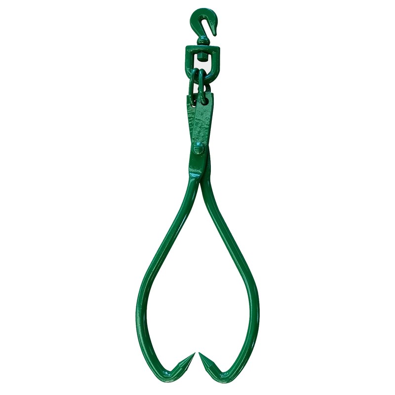Timber Claw Hook, 32 in - Swivel Log Lifting Tongs