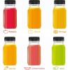 Hulless 10 Pcs 4 Ounce Plastic Juice Bottle Drink Containers