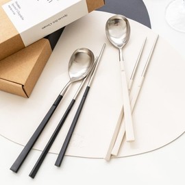 1+1 Maison de Bell Premium Couple Cutlery Set (Spoons and Chopsticks) for 2 People / 1+1 메종드벨 고급 부부 수저세트 숟가락 젓가락 2인 세트