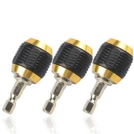 Bestgle 3 Pcs Drill Chuck Adapter, 1/4 Inch Hex Shank Drill Bit Holder Extension Adapter Quick Release Bar Socket Screwdriver Bit Holder Set Popup Converter Tool, 50mm