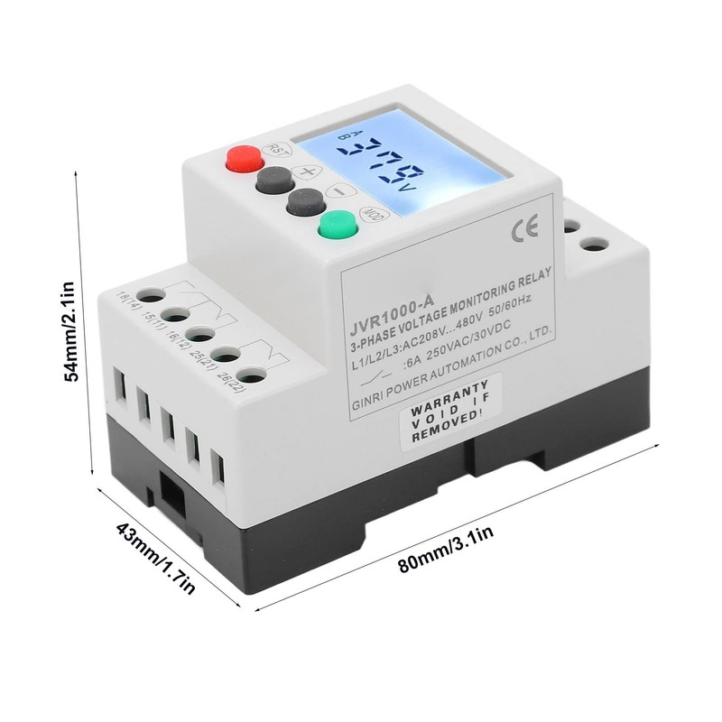 3 Phase Voltage Sequence Relay 4 Wire Over Under Voltage