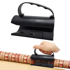 Wrapping Paper Cutter with Handle, Christmas Paper Cutter, Gift Wrap Cutter, Roll Wrap Paper Trimmer for Birthday Thanksgiving Christmas Wedding Baby Shower