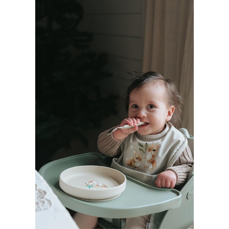 Elodie Details Baby Bib with Crumb Tray, Washable, Scandinavian Design,