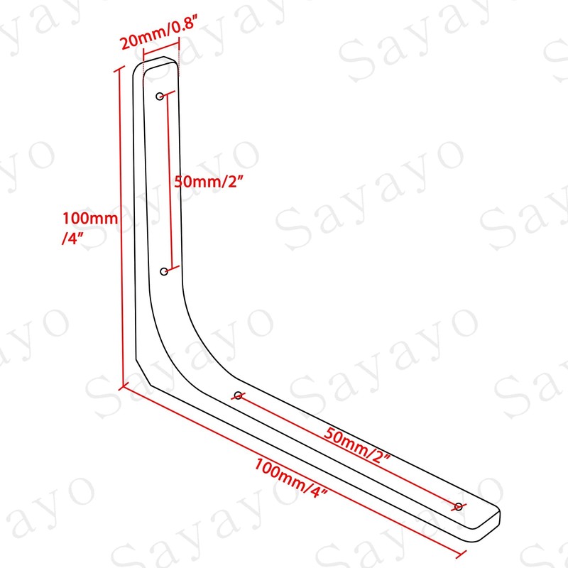 Sayayo Shelf Bracket Corner Brace Angle Bracket Shelf Support Wall