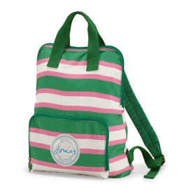 Joules Resort Stripe Travel Collection, Packaway Backpack, Carry On Foldable Daypack, Men’s and Women’s Gym Bags, Pink/Green