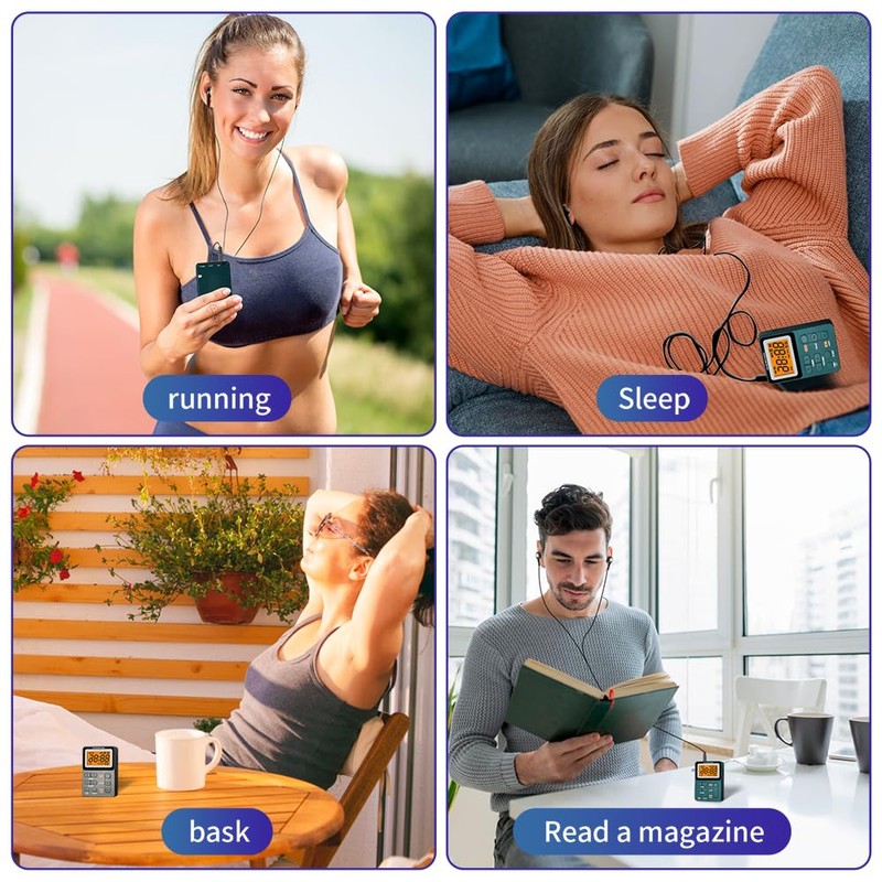 Paeiope Portable Radio AM FM, Rechargeable Pocket Speaker with Best