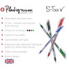 Platignum S-Tixx Multicoloured Ballpoint Pen [Pack of 50] Soft Grip