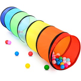 Kids Play Tunnel Tent for Toddlers, Colorful Pop Up Crawl Tunnel Toy for Baby or Pet with Breathable Mesh, Collapsible Gift for Boy and Girl Play Tunnel Indoor and Outdoor Game