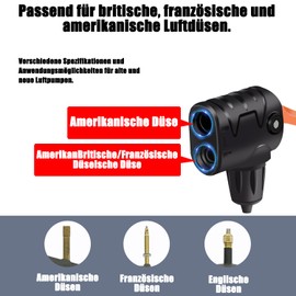 QZKJQDD Bicycle Valve Adapter, French Valve Adapter, PP Plastic American and French Standard Tyre Valve Adapter, with Three Additional Air Nozzles for Cars, Bicycles, Motorcycles