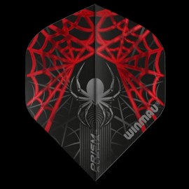 Winmau Prism Alpha Black and Red Spider 124 Standard Dart Flights