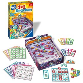 Ravensburger 24976 – 1x1 Dragon – Educational Game for Children, Calculation Game for Children from 7-10 Years, for 2-4 Players, Number Space 1-100, Small Multiplication Table