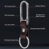 KeyUnity KM02 Titanium Belt Clip Carabiner Leather Keychain Holder with