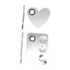 SAFIGLE 2 Sets Stainless Steel Makeup Palette with Spatulas Nail