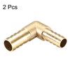 sourcing map 12mm to 10mm Barb Brass Hose Fitting 90