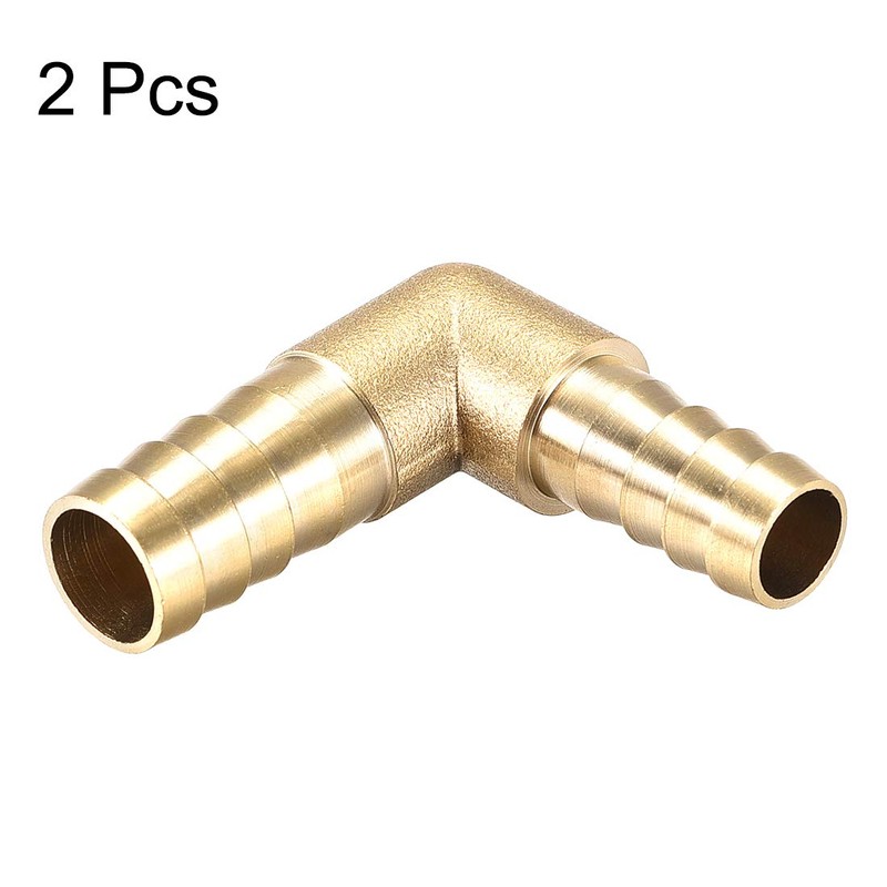 sourcing map 12mm to 10mm Barb Brass Hose Fitting 90