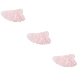 minkissy 3 Pcs Scraping Board Rose for Trigger Point Spatula Fascia Men Holder Quartz Roller Quartz Face Roller Jade Roller Scratcher Scarping Tool Massage Scraper Massage Tool Pink