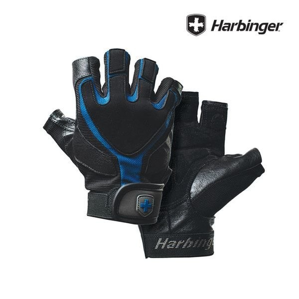 Skills [Bori Bori/Skills] Harbinger Training Grip Gloves Men&#39;s Gym Half Gloves, Blue Black L/ / 스킬즈 [보리보리/스킬즈]하빈져 트레이닝 그립 글러브 남성용 헬스 반장갑, 블루블랙L/