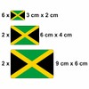 Pack of 10 Flag Stickers Jamaica Car Sticker Set