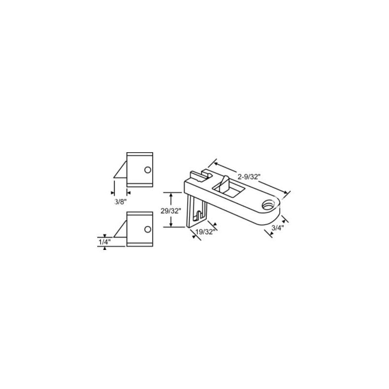 WRS Keller 2-1/4" Locking Tilt Latch Set - White