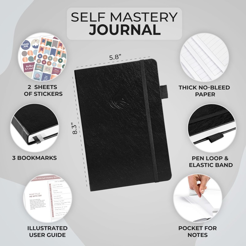 Clever Fox Self Mastery Journal – Guided Daily Reflection &