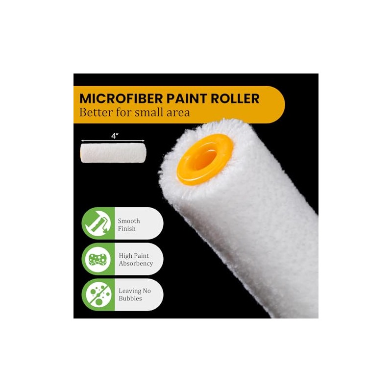 Mister Rui Paint Rollers, 5 Pack, 9 Inch Paint Roller