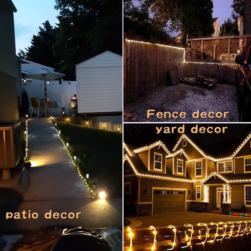 200 LED Solar Light Waterproof Adjustable Height Decorative Solar Rope