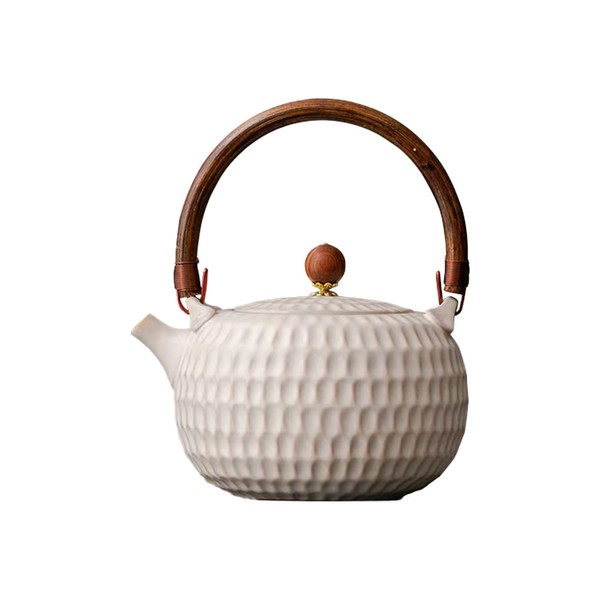 600ml/20oz Ceramic Teapot for Stove,Suitable for Indoor or Outdoor Camping,Featuring