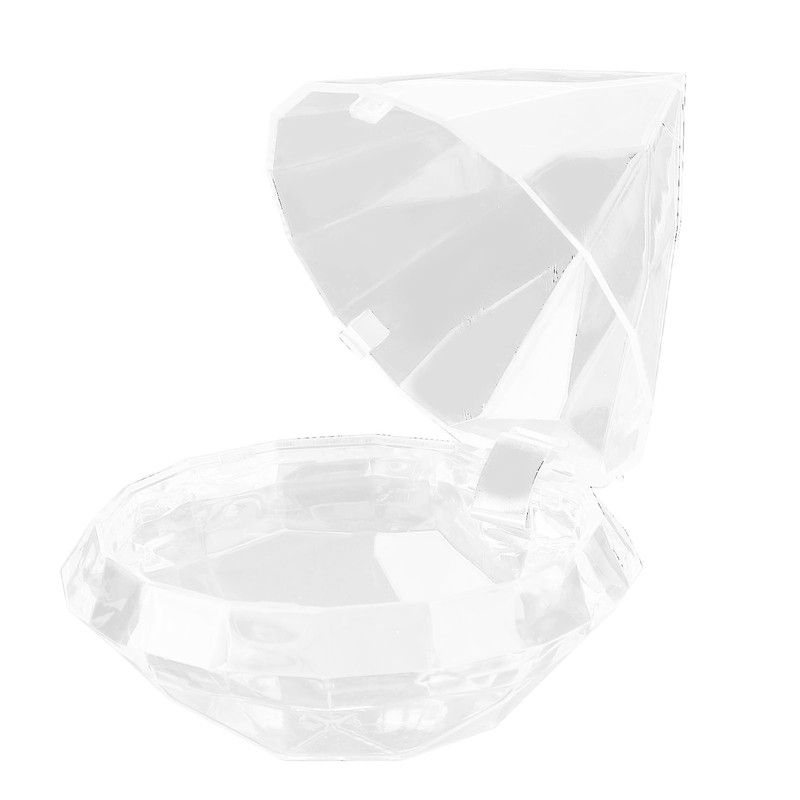 Candies Box Diamond Shaped Clear Jar Transparent Plastic Candy Storage