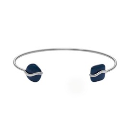 Skagen Women's Sofie Sea Glass Blue Organic-Shaped Cuff Bracelet, SKJ1811040