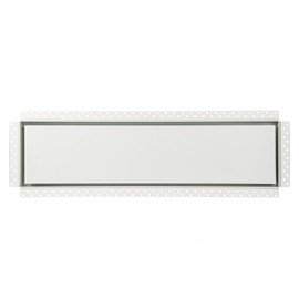 Zion Steel Return Air Grille 8" x 30" Flush Mount Stainless Steel White Modern