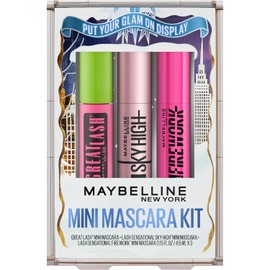 Maybelline Holiday Mascara Gift Set featuring Lash Sensational, Mini Sky High, Firework, and Great Lash Mascara