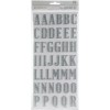 American Crafts 346633 Thickers Stickers, Silver- NEW