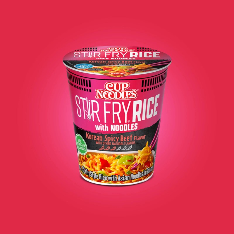 Nissin Cup Noodles Stir Fry Rice with Noodles Spicy Beef