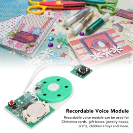 Writeable Sound Chip, Sound Voice Recording Playback Module with Double-Sided Tape, Supports 25 Seconds Recording Time for Greetings, DIY Projects and