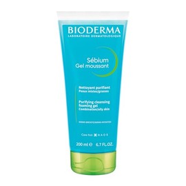 BIODERMA, Sébium Gel Moussant, Limpiador Facial Menos Imperfecciones, Skincare Piel Grasa, Suave y sin Resecar, 200ML                                 