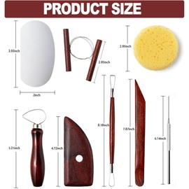 LINPHCEY 8-Piece Clay Sculpting Tools Set Perfect for Polymer Air Dry Modeling Clay Beginners & Professionals Ideal for DIY Pottery & Ceramics Tools for Clay Sculpey Sculpting & Crafting