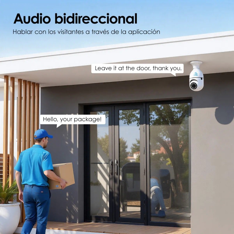 5g Cámara De Seguridad Wifi De 360° Visión Nocturna Alarma