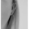 Stainless steel hoop earrings | Skinny silver hoops | 45-50mm