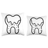 Tartar Plaque Calculus Tooth Dental Specialist Dentist Throw Pillow